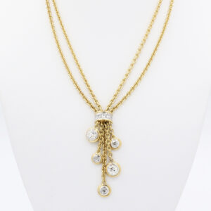 Collier gelbgold 18 Karat mit Diamanten