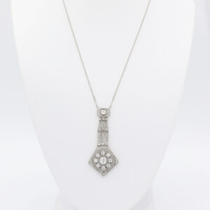 Art Déco Collier Platin mit Diamanten