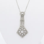 Art Déco Collier Platin mit Diamanten Vorschau