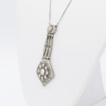 Art Déco Collier Platin mit Diamanten Vorschau