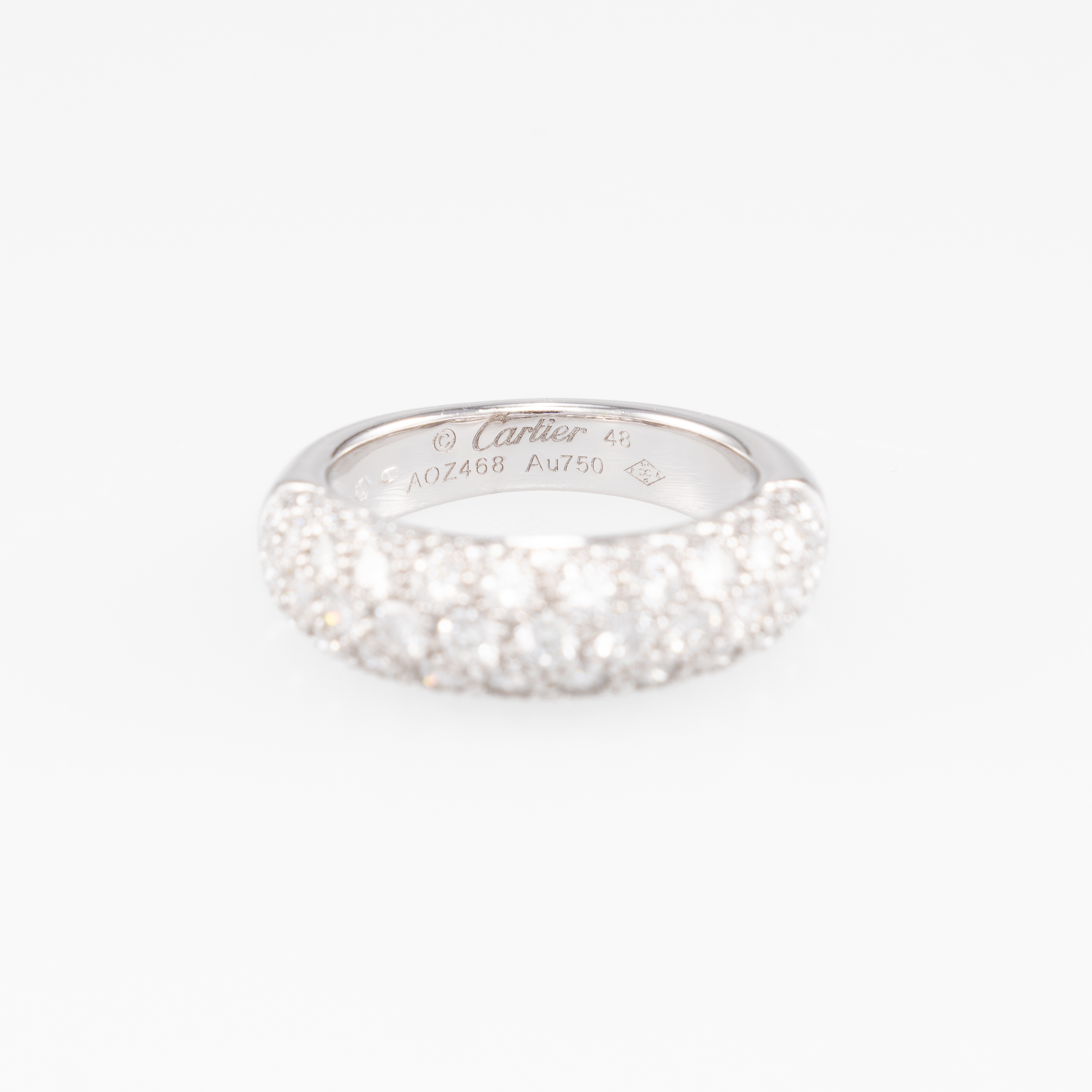 Cartier Etincelle Ring mit Diamanten Gr. 48 Weißgold