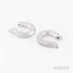 Tamara Comolli Signature Hoop Creolen mit Diamanten Weißgold Vorschau