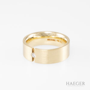 Niessing Spannring mit Diamant Gr. 53 Gelbgold