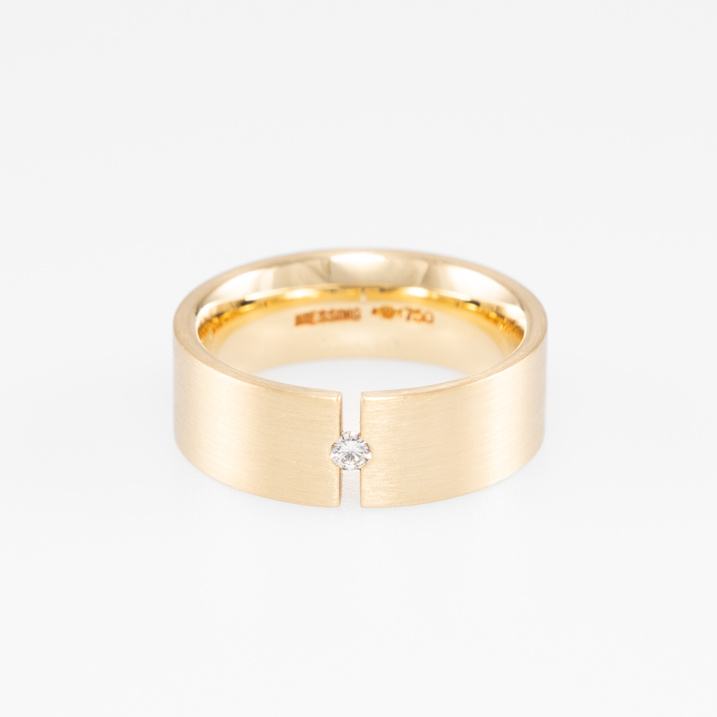 Niessing Spannring mit Diamant Gr. 53 Gelbgold