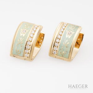 Wellendorff Hortensia Creolen mit Diamanten 750 Gelbgold