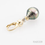 Clip-Anhänger mit Perle und Diamant 750 Gold Vorschau