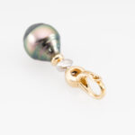 Clip-Anhänger mit Perle und Diamant 750 Gold Vorschau