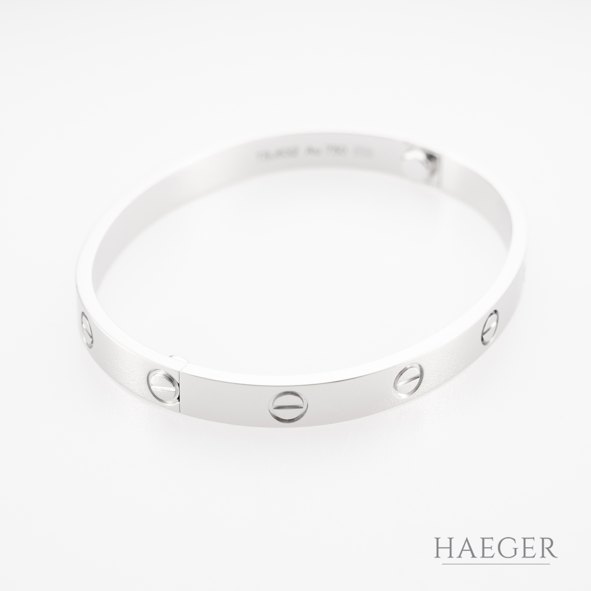 Cartier Love Armreif klassisches Modell 17 cm Weißgold Full Set 2023