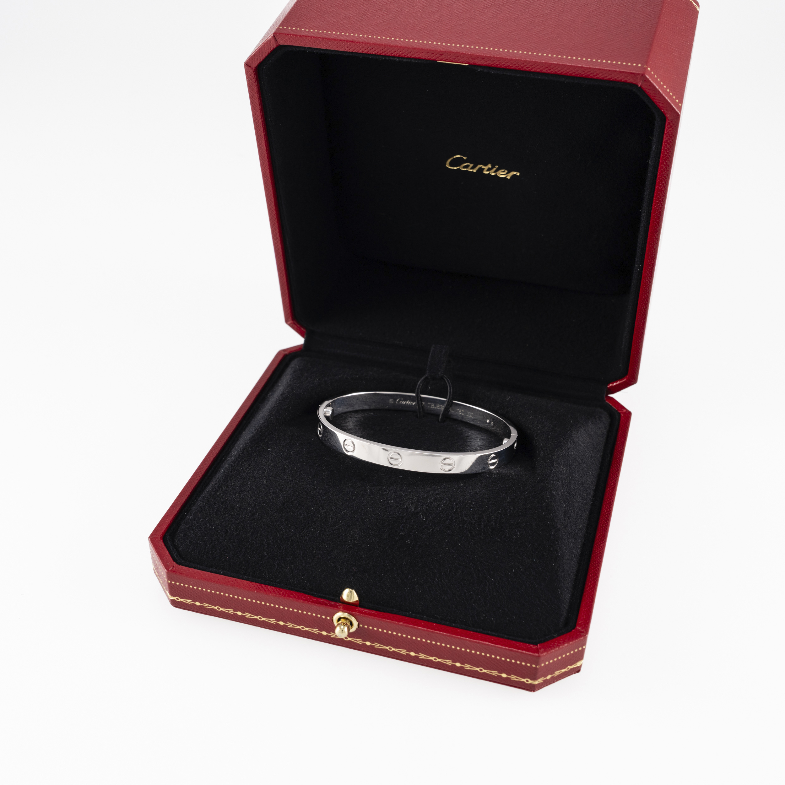 Cartier Love Armreif klassisches Modell 17 cm Weißgold Full Set 2023