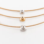 Solitaire-Collier 3reihig 45 cm Gelbgold Vorschau