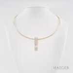 Al Coro Collier mit Diamant-Anhänger 42cm Gelbgold inkl Zertifikat Vorschau