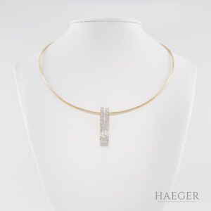 Al Coro Collier mit Diamant-Anhänger 42cm Gelbgold inkl Zertifikat