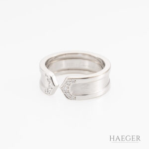 Cartier Double C Ring Gr49 Weißgold
