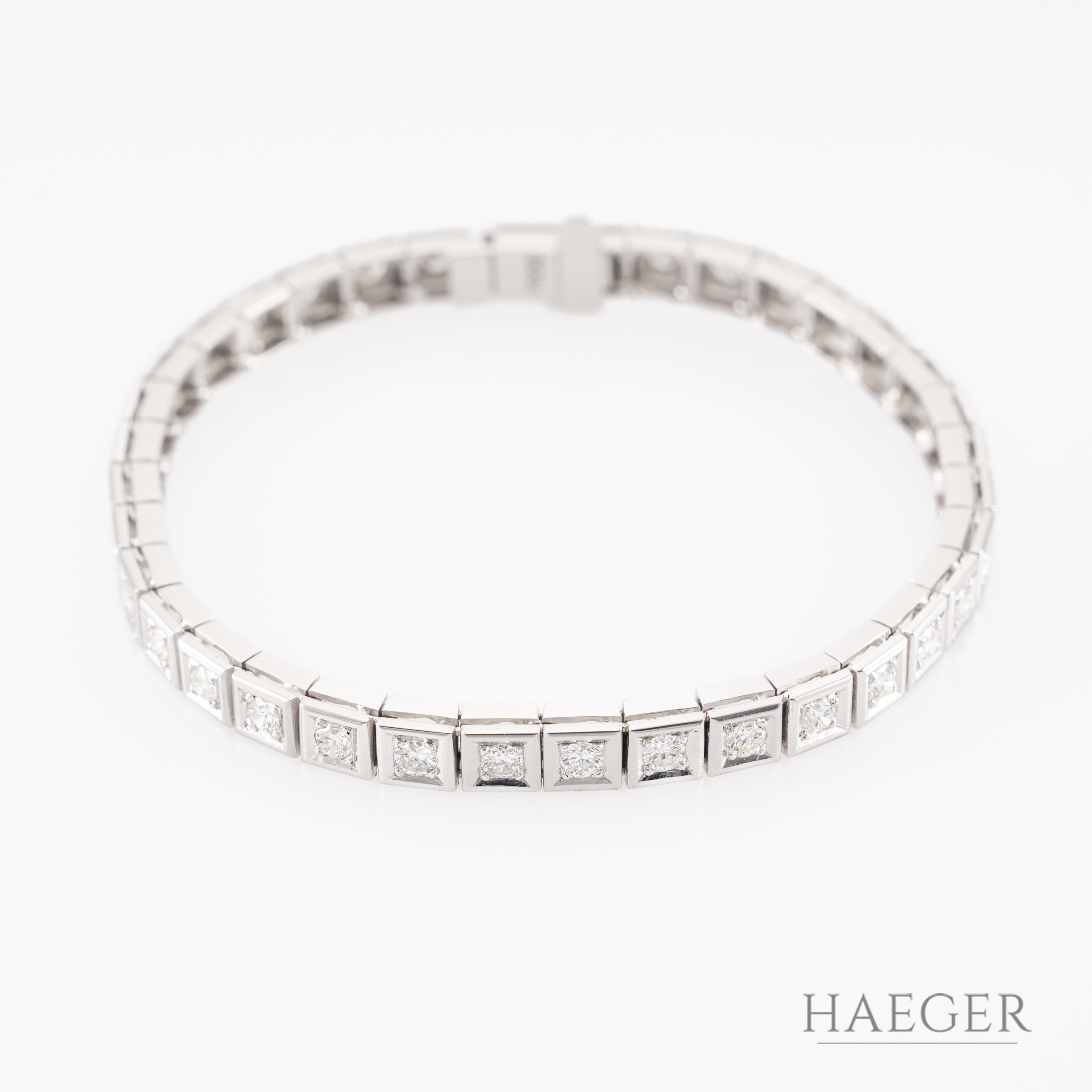 Tennisarmband mit ca 2ct Diamanten 18 cm Weißgold