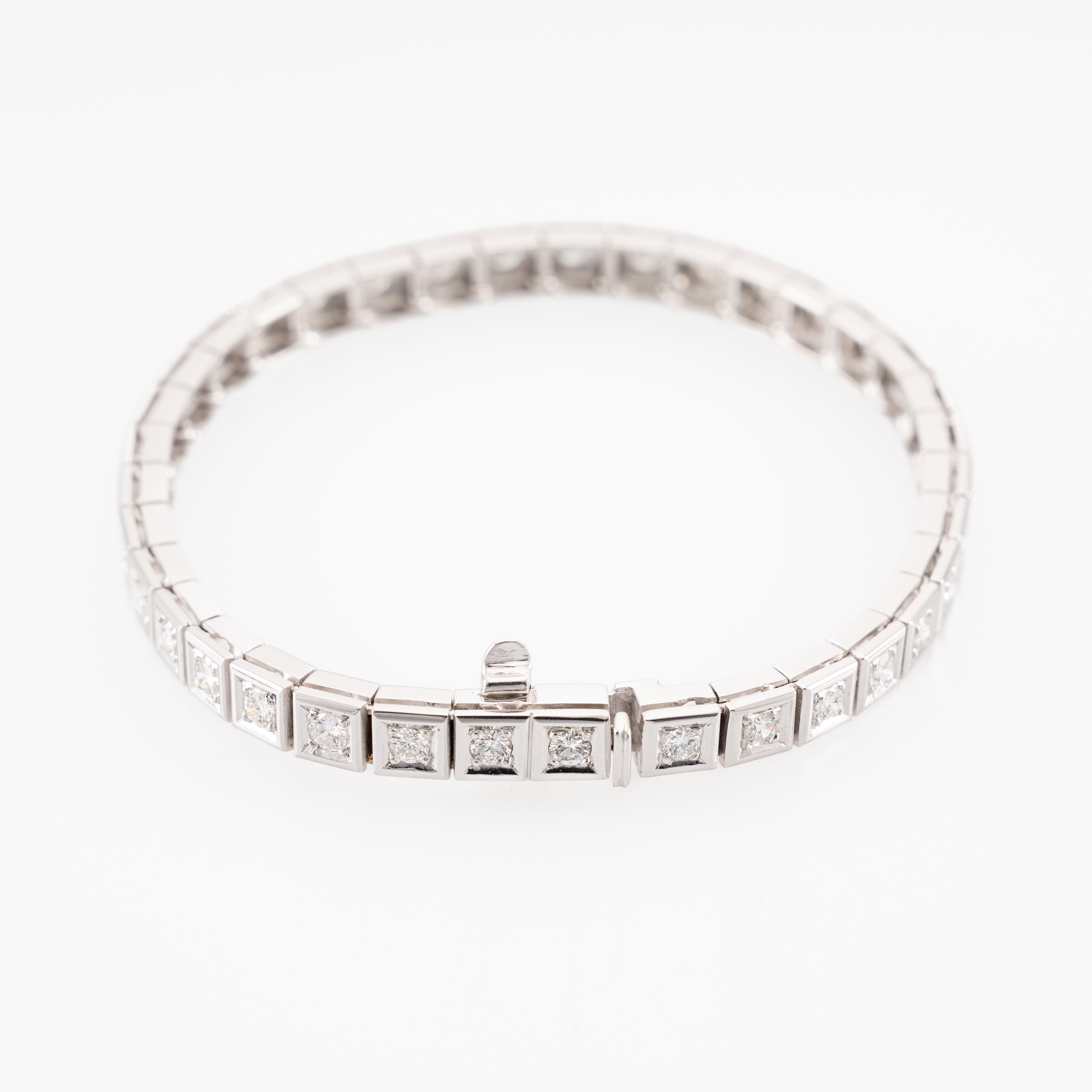 Tennisarmband mit ca 2ct Diamanten 18 cm Weißgold