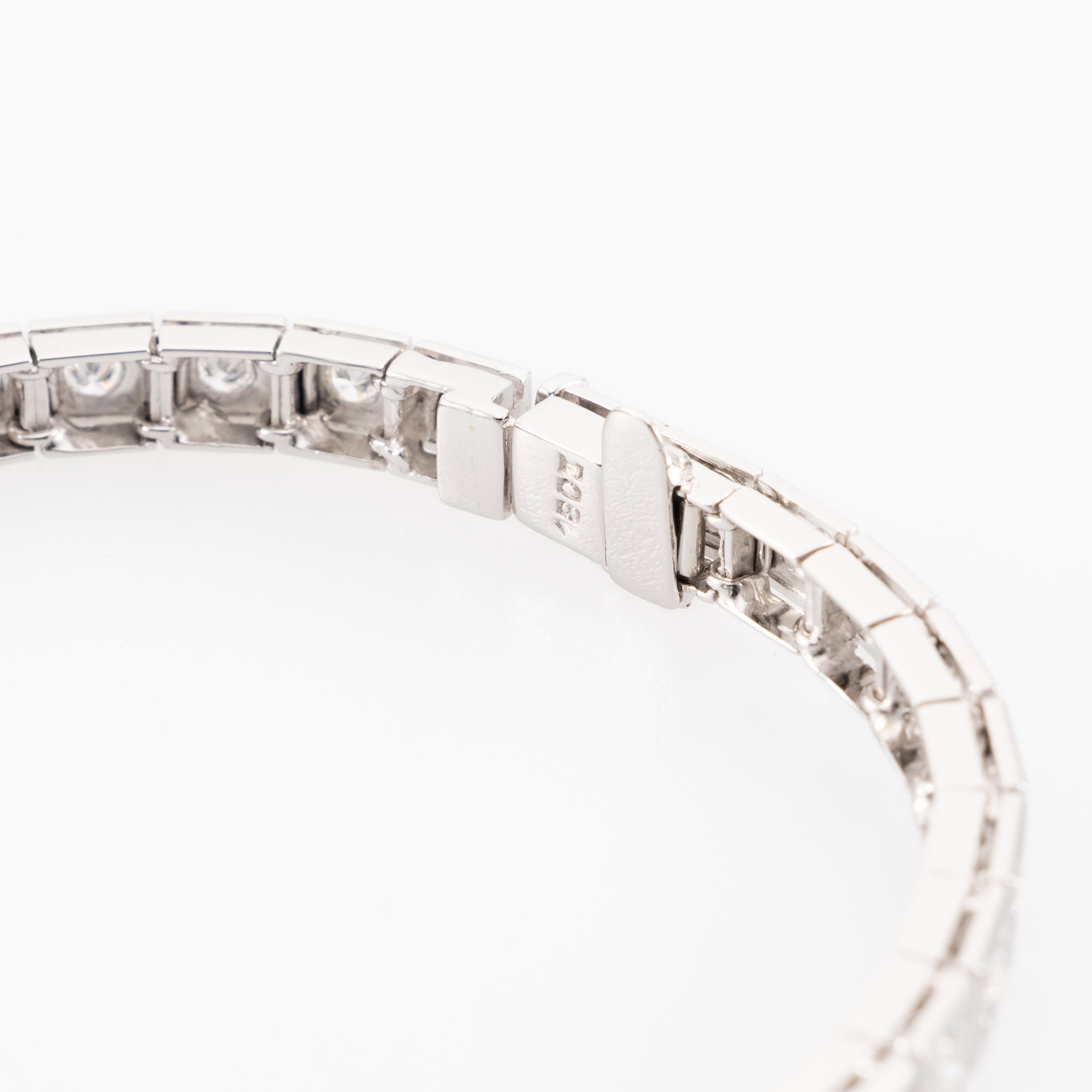 Tennisarmband mit ca 2ct Diamanten 18 cm Weißgold