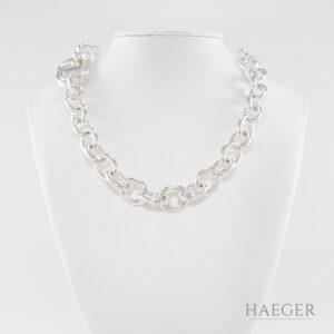 Hermes Chaine dancre Alea Collier 45cm Silber inkl Etui