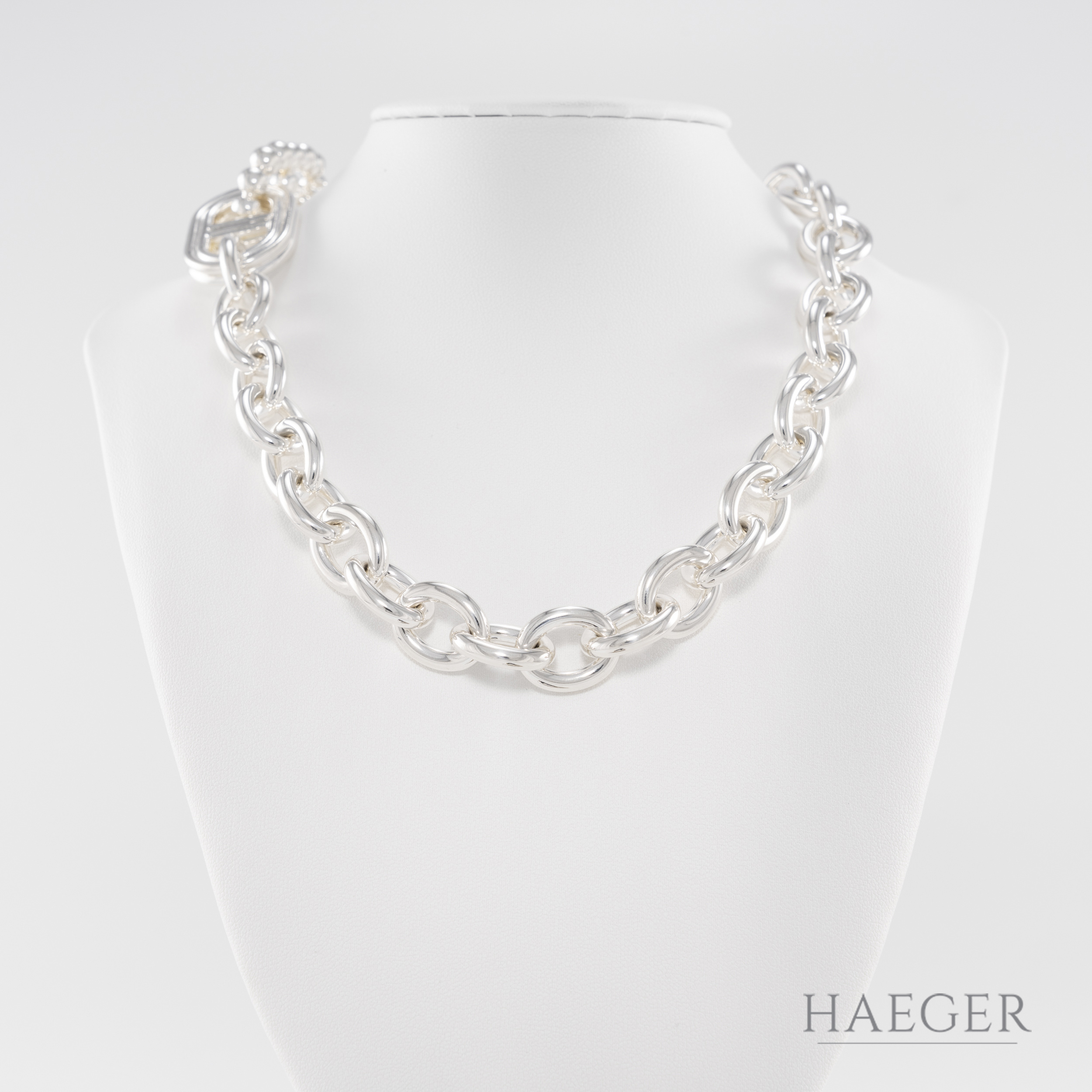 Hermes Chaine dancre Alea Collier 45cm Silber inkl Etui