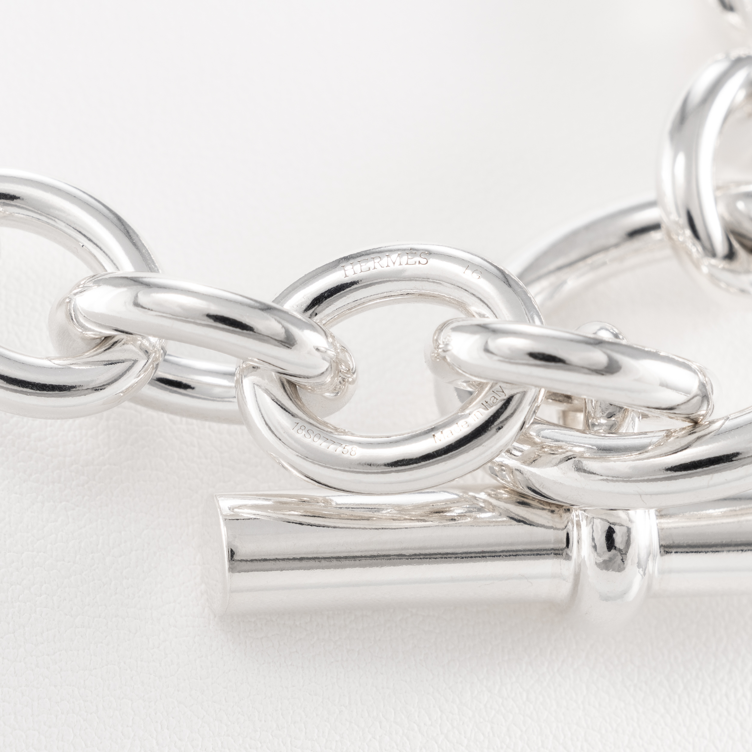 Hermes Chaine dancre Alea Collier 45cm Silber inkl Etui
