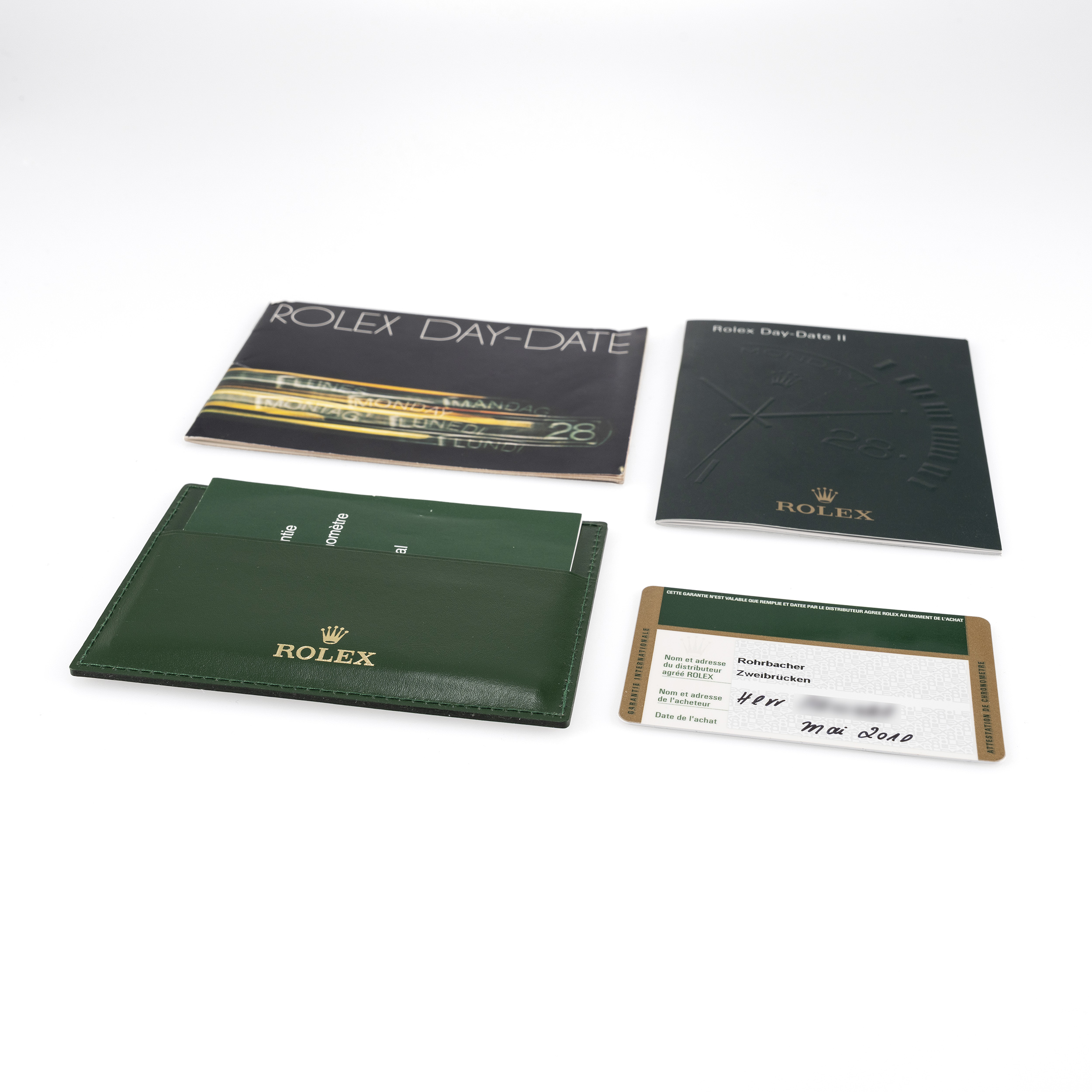 Rolex Day-Date II Ref 218348 Full Set 2010