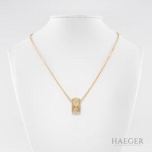 Bulgari Parentesi Kette mit Diamanten 45cm Gelbgold inkl Etui