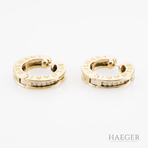 Bulgari Bzero1 1Band Creolen mit Diamanten Gelbgold inkl Etui