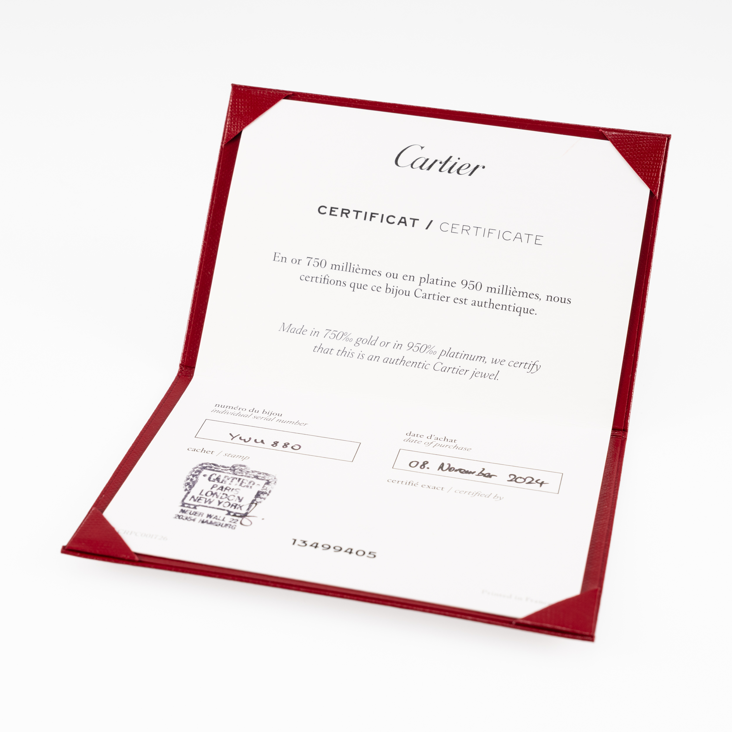 Cartier Trinity Ring extragroßes Modell Gr53 Full Set 2024