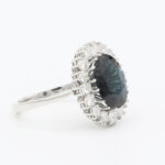 Ring mit Saphir und Diamanten Gr 50 Weißgold Vorschau