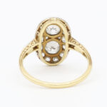Art Deco Ring mit Diamanten Gr 56 Gelbgold und Platin Vorschau