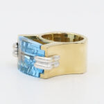 Ring mit Topas Gr 55 Gelbgold Weißgold Vorschau