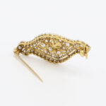 Art Deco Brosche mit Perle Gelbgold Platin Vorschau