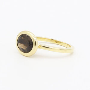 Al Coro Amici Ring mit Rauchquarz Gr 58 Gelbgold