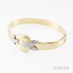 Armreif mit Diamanten 17,5cm Gelbgold Weißgold inkl Zertifikat Vorschau