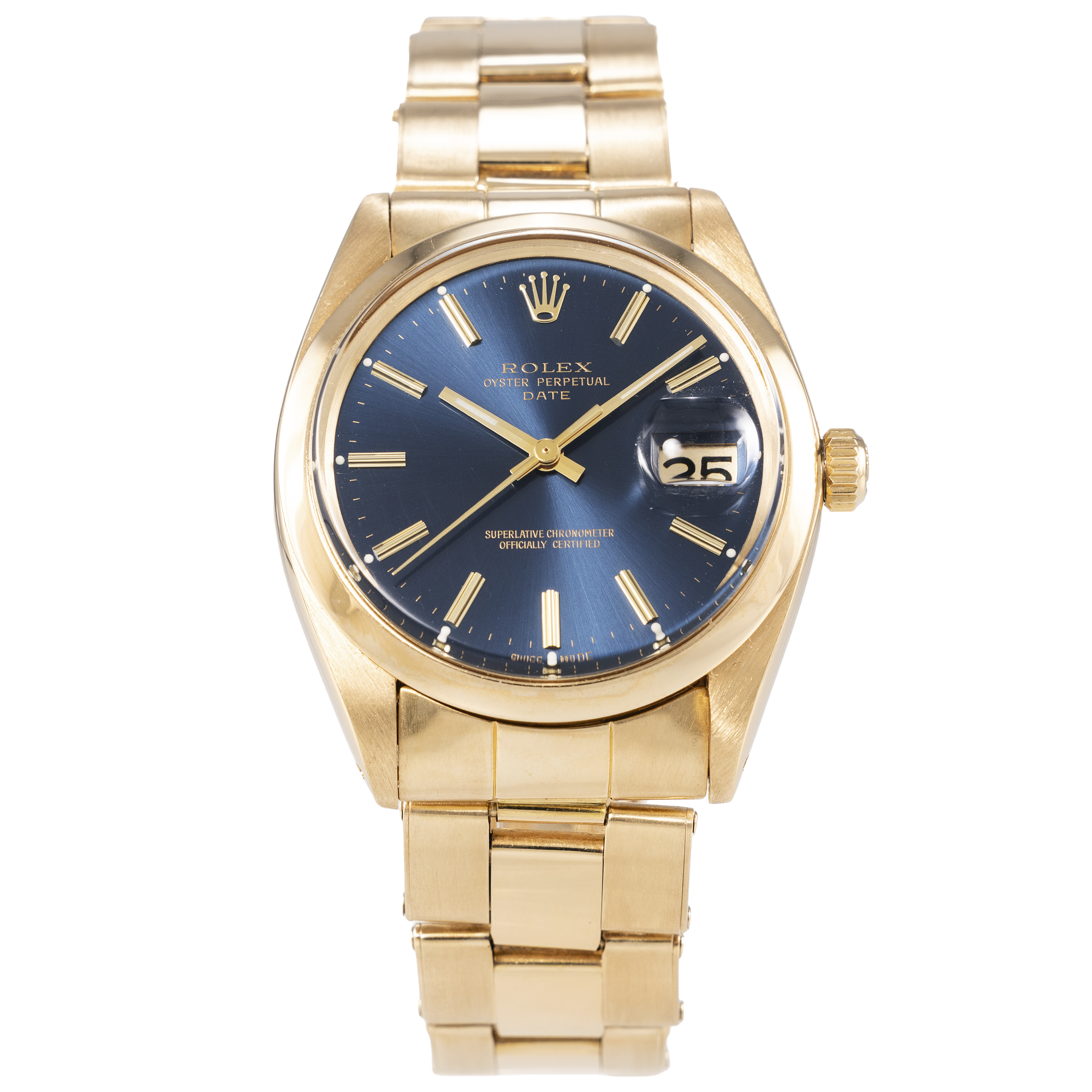 Rolex Oyster Perpetual Date 34 Gelbgold Ref 15008