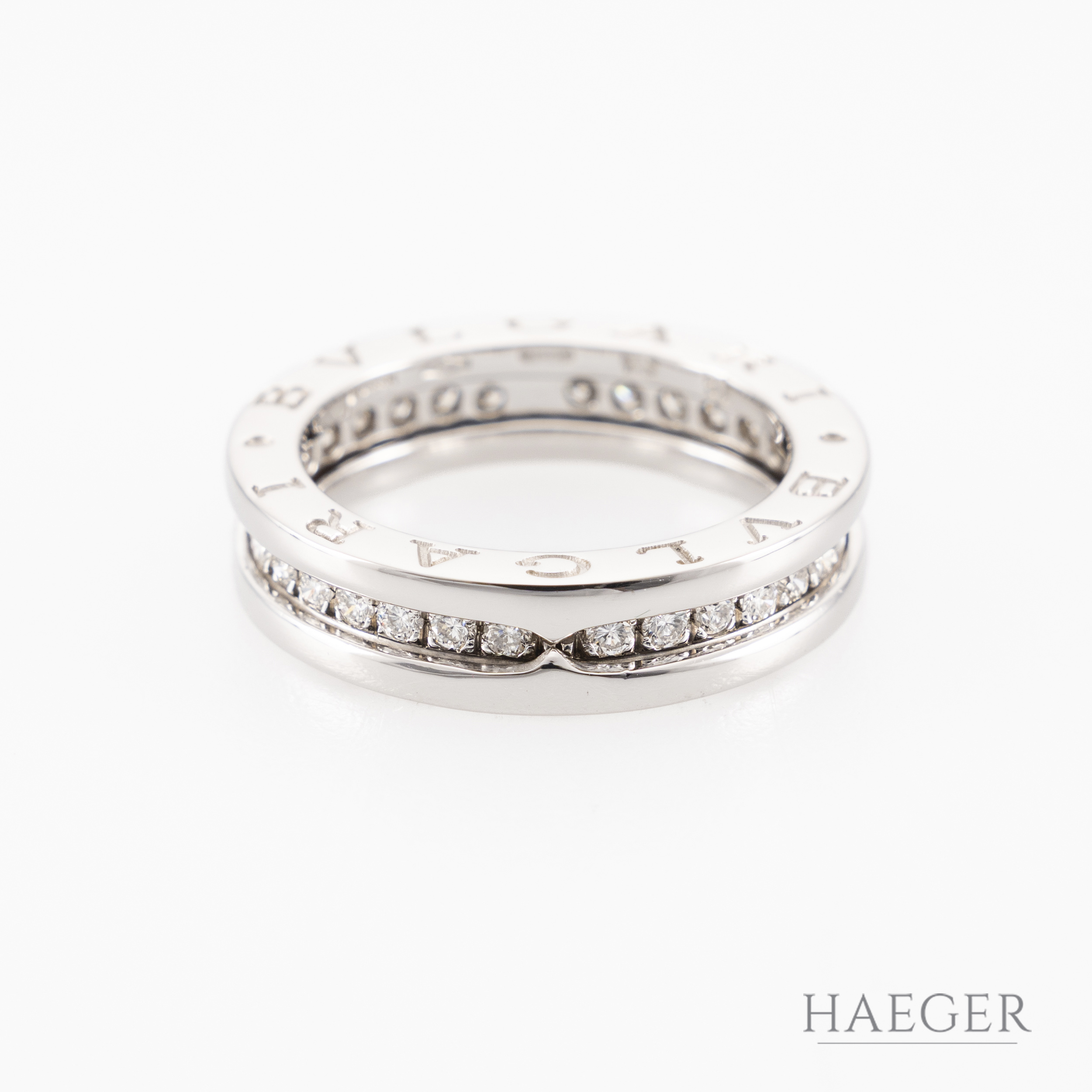 Bulgari B.zero1 Ring mit Diamanten Gr51 Weißgold