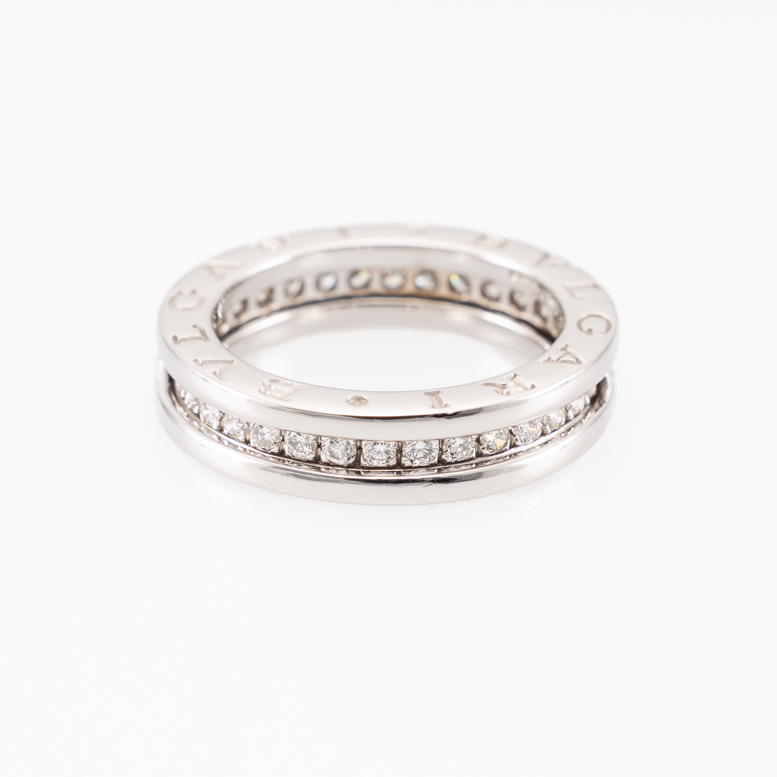 Bulgari B.zero1 Ring mit Diamanten Gr51 Weißgold