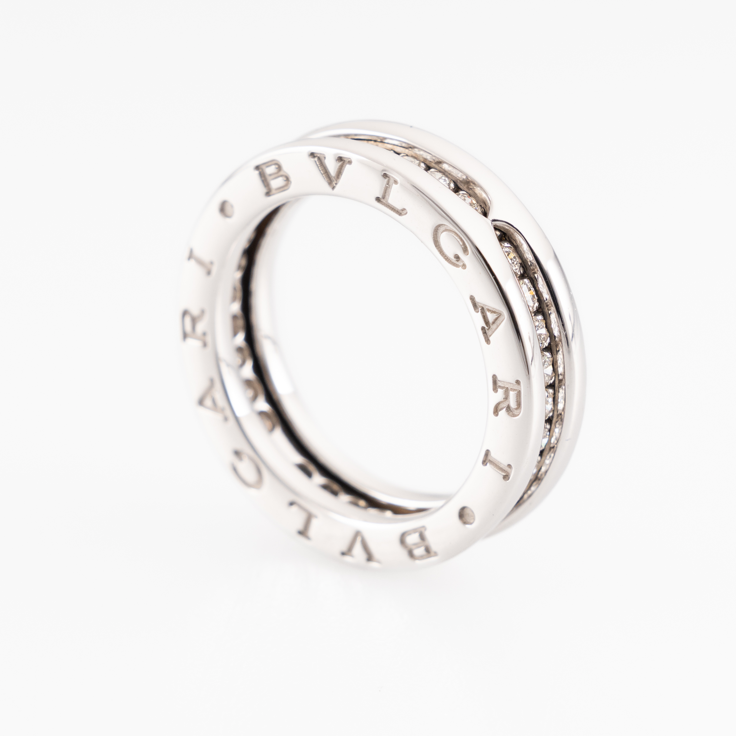 Bulgari B.zero1 Ring mit Diamanten Gr51 Weißgold