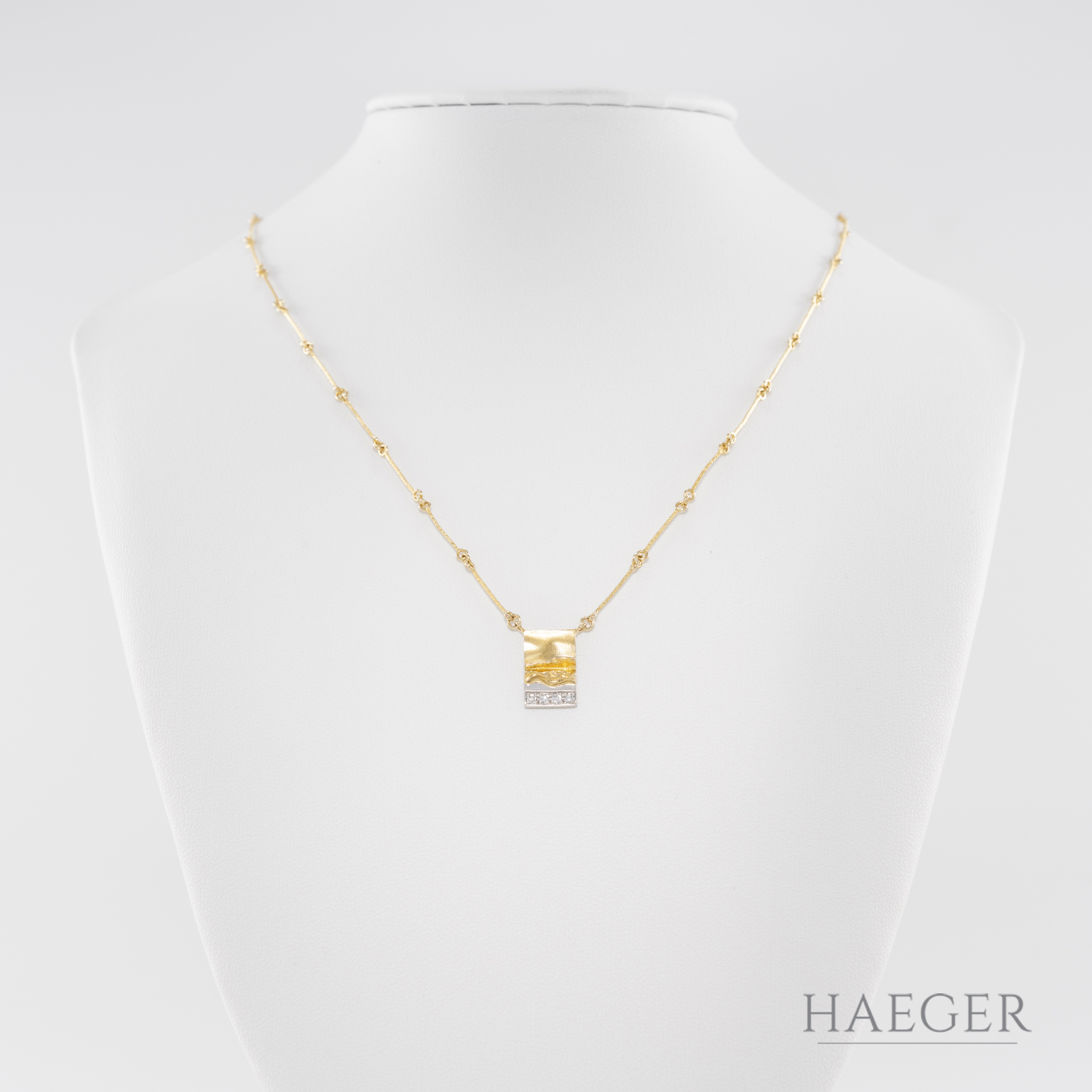 Lapponia La Scala Collier 43cm 750 Gelbgold Weißgold
