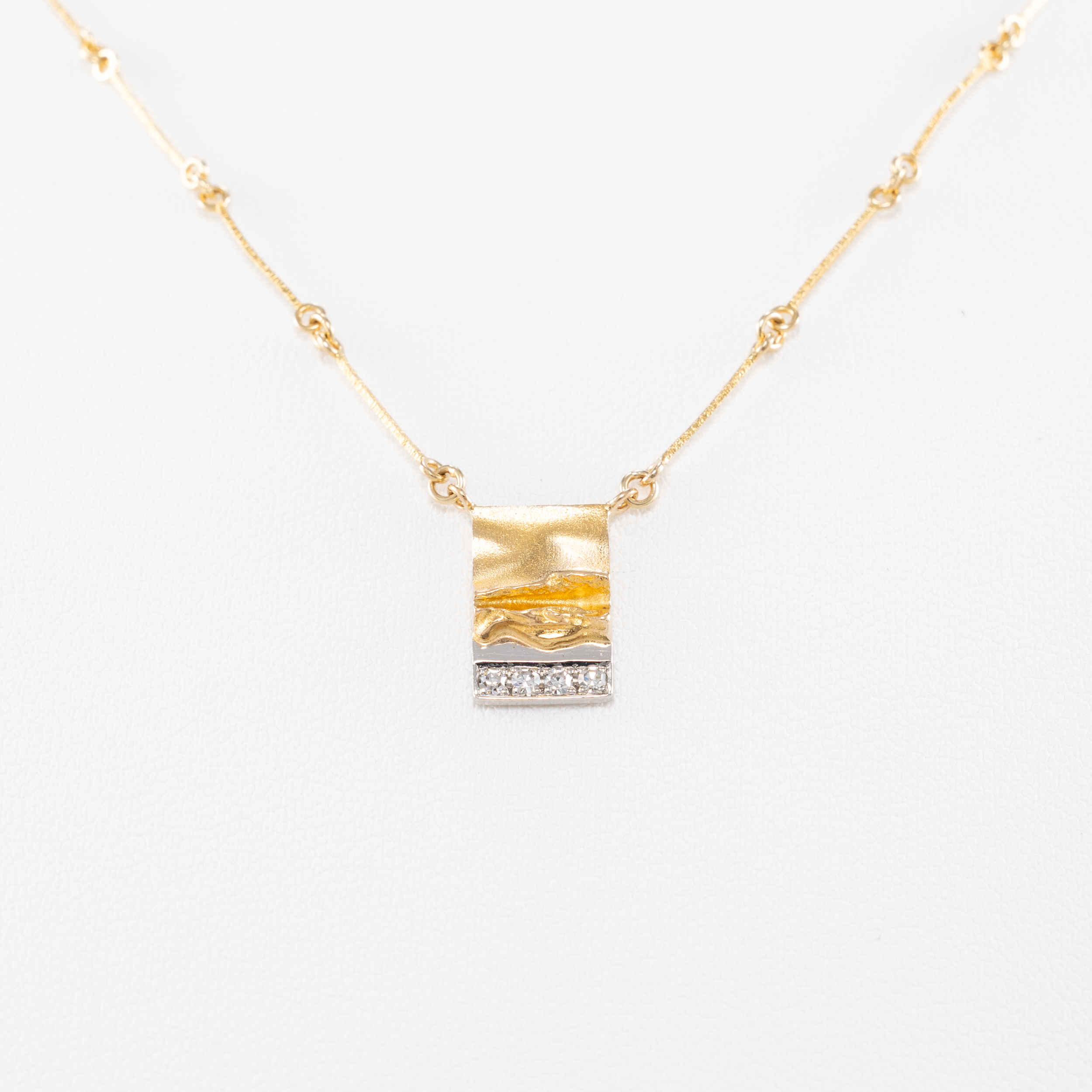 Lapponia La Scala Collier 43cm 750 Gelbgold Weißgold