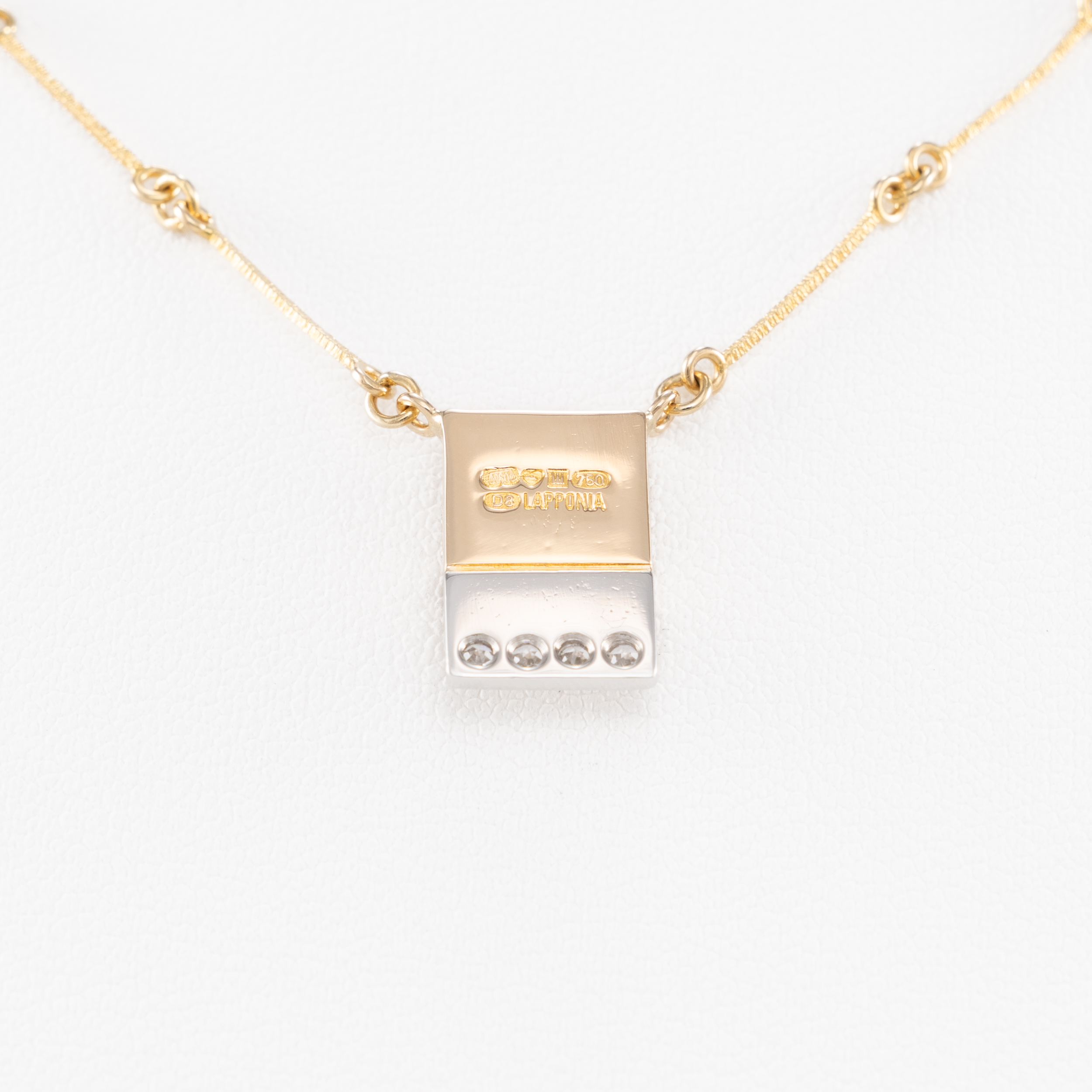 Lapponia La Scala Collier 43cm 750 Gelbgold Weißgold
