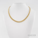 Wempe Panzercollier mit 1,08 ct Diamanten 42cm 750 Gelbgold inkl Zertifikat 1988 Vorschau