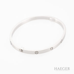 Cartier Love Armreif kleines Modell 16cm Weißgold Full Set 2022