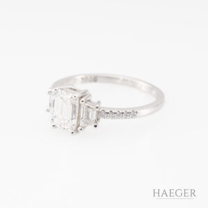 Verlobungsring mit 1,32 ct Diamanten Gr54 Weißgold inkl GIA Zertifikat