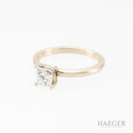 Solitaire-Ring mit 1,00 ct Princess-Diamant Gr54 Gelbgold Vorschau