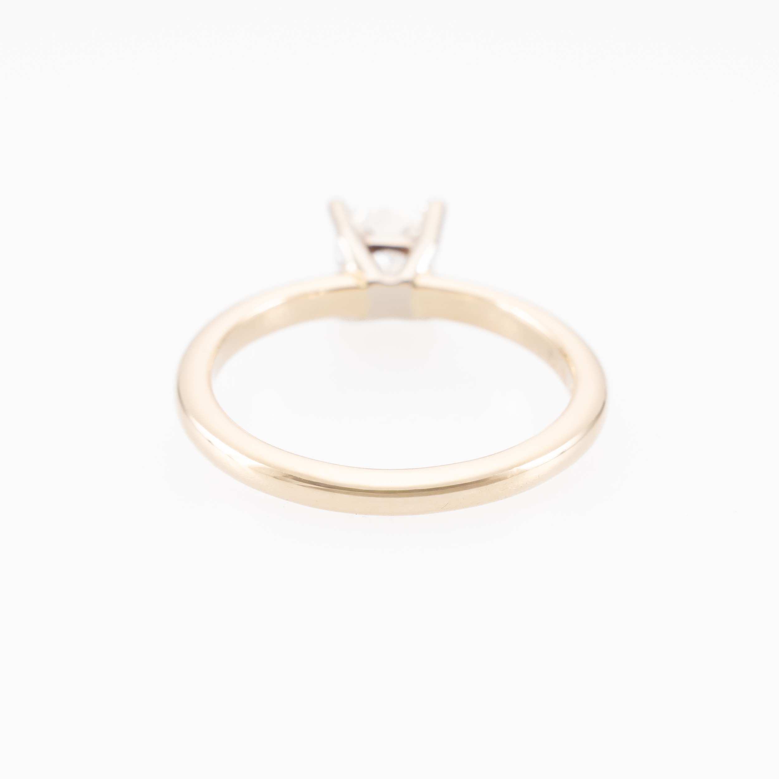 Solitaire-Ring mit 1,00 ct Princess-Diamant Gr54 Gelbgold