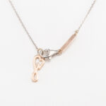 Zen Collier mit Diamanten 48cm Weißgold Rosegold inkl Zertifikat Vorschau