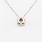 Zen Collier mit Diamanten 48cm Weißgold Rosegold inkl Zertifikat Vorschau