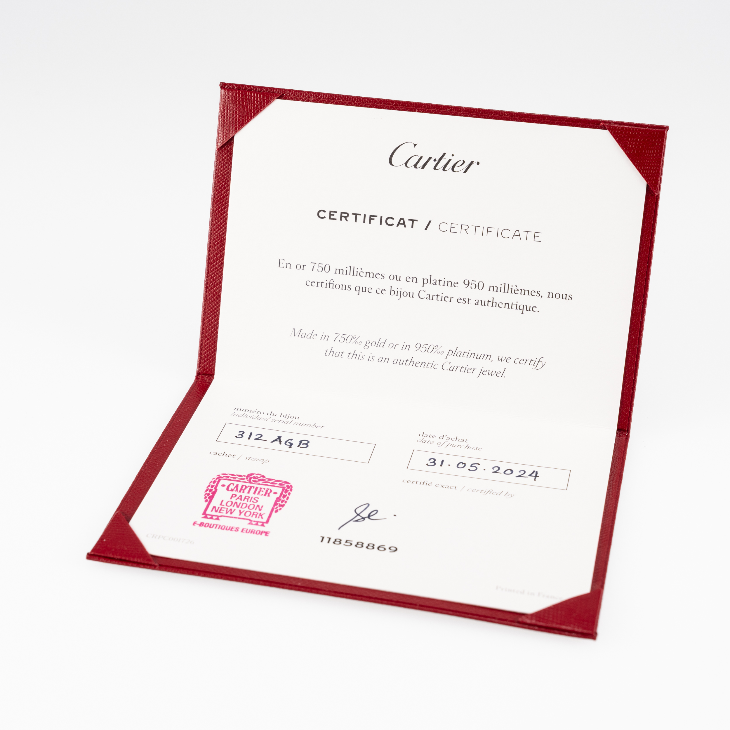 Cartier Love Ring kleines Modell Gr53 Gelbgold inkl Zertifikat 2024