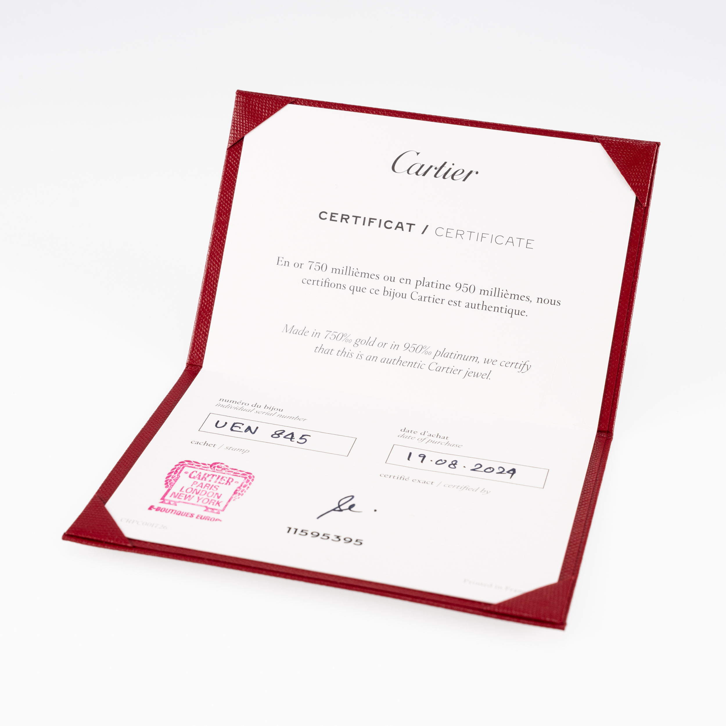 Cartier Love Collier 44cm Rosegold Full Set 2024