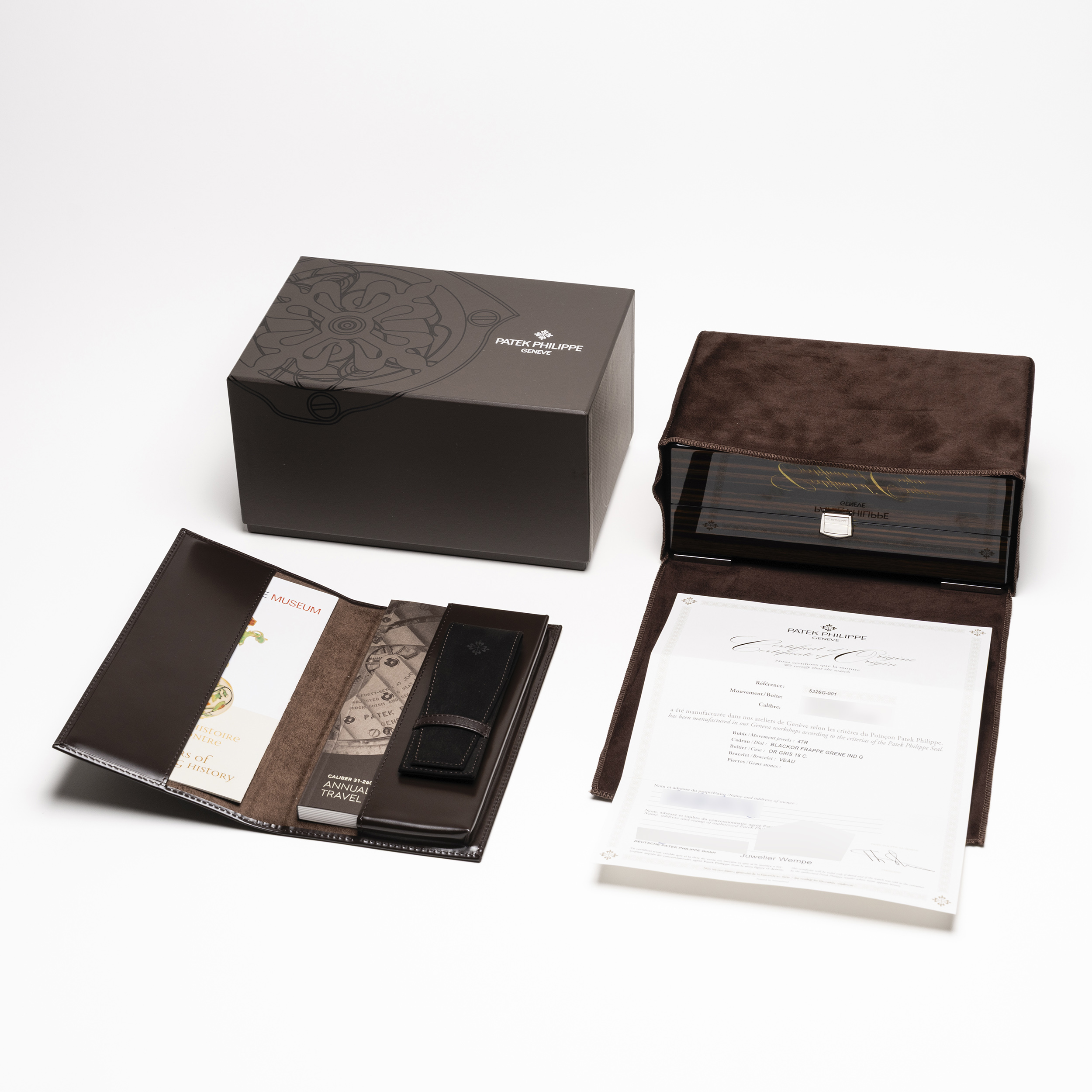 Patek Philippe Annual Calendar Travel Time Complications Ref 5326G-001 Full Set 2024